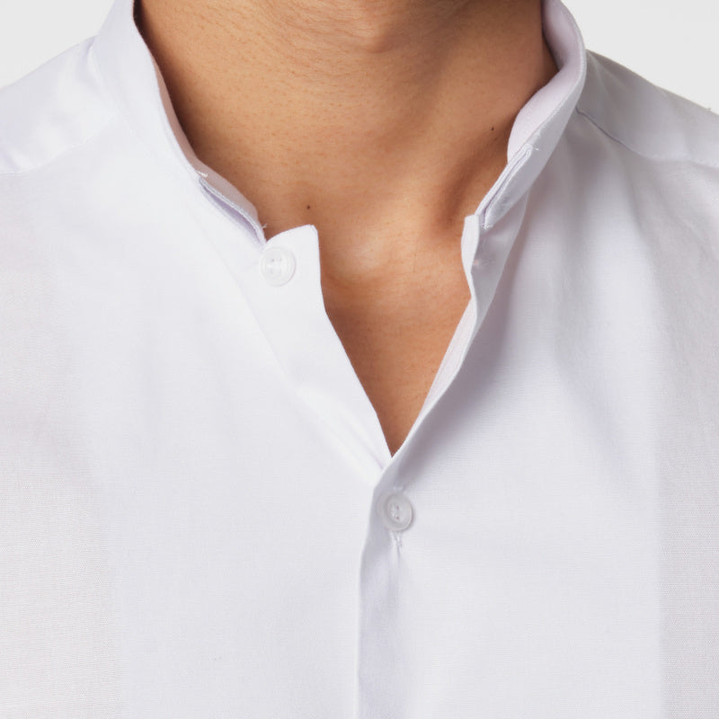 Chemise unie à manches longues