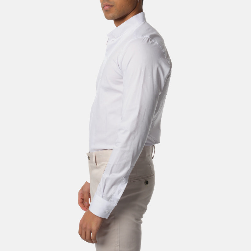 Chemise unie à manches longues